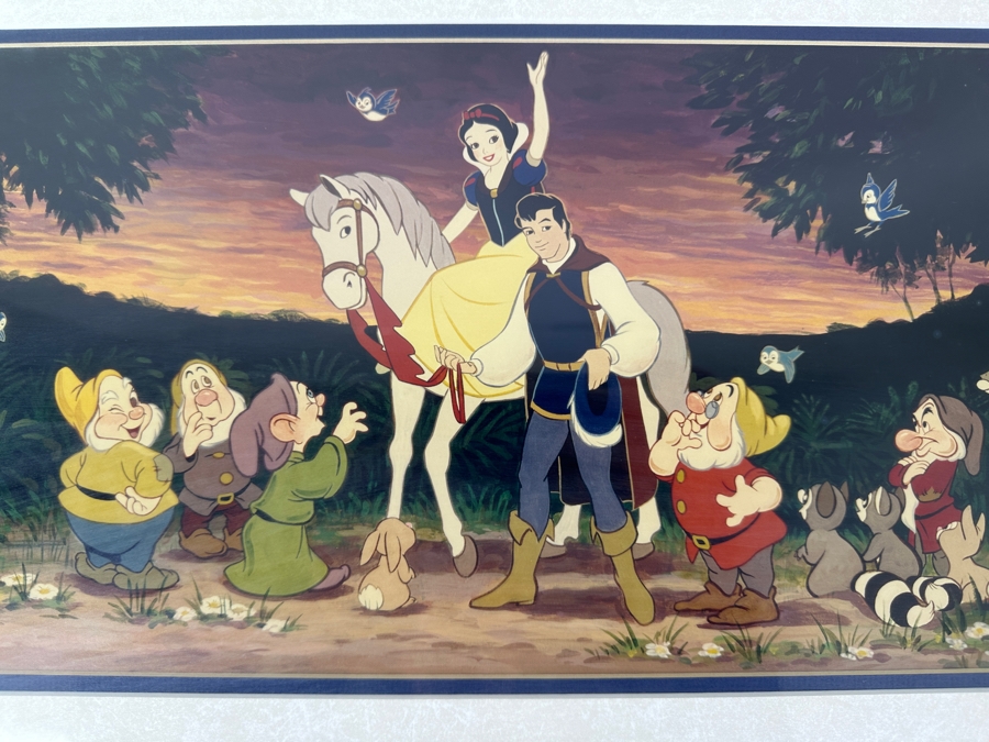 Snow White And The Seven Dwarfs Print By Julie Svendsen From The 1994 Disney Gallery Special Artist Event 19.5 X 9 Framed 27 X 16 [Photo 3]