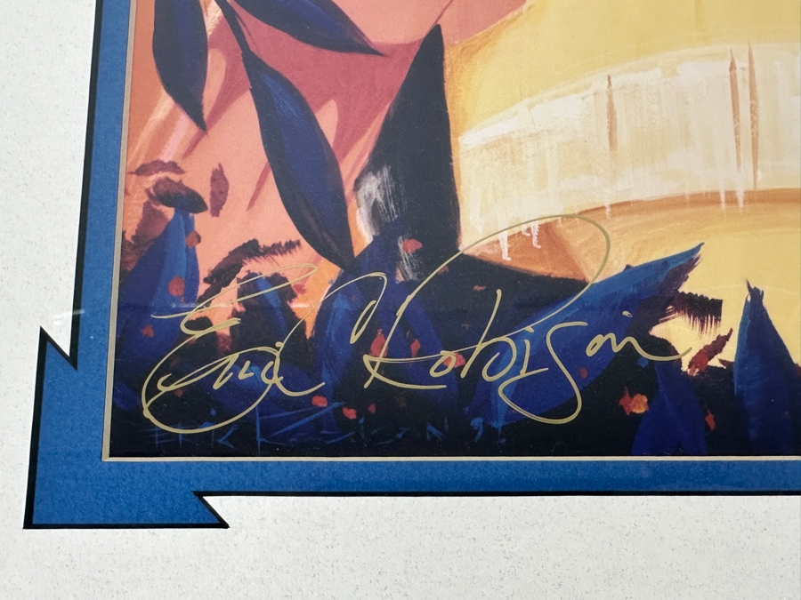 Signed Pocahontas Print By Eric Robison 1995 Disney Gallery Special Artist Event Hand Signed Lower Left By Eric Robison 10.5 X 13 Framed 17.5 X 22 [Photo 4]