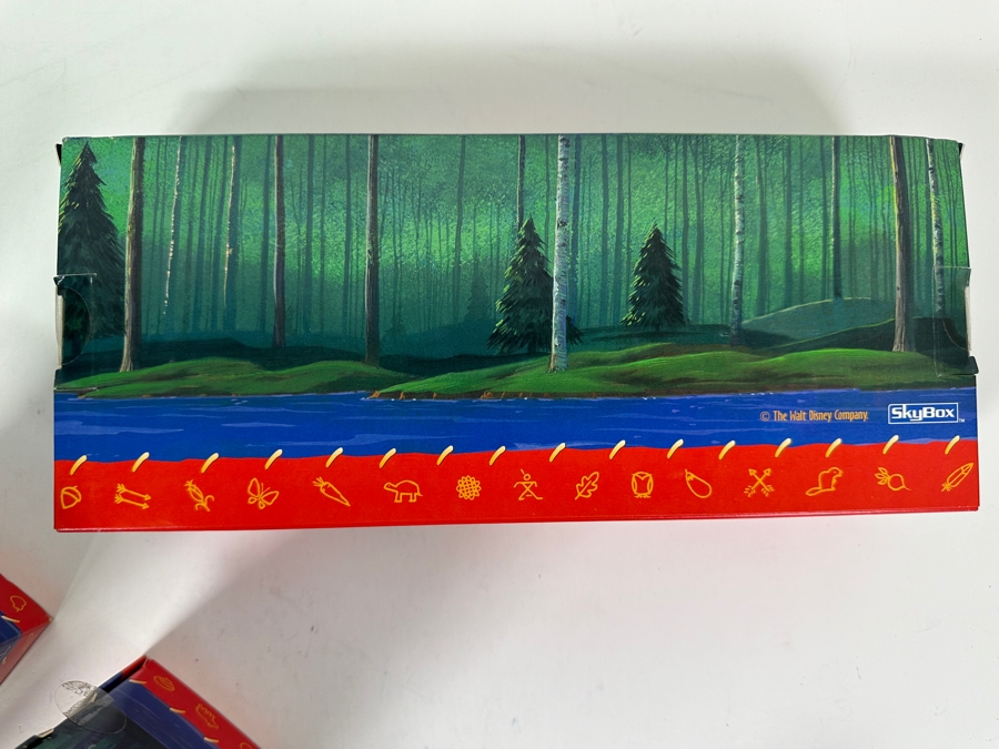 Framed Pocahontas Promotional Trading Cards With Front And Back Visible 15 X 20 And (7) Factory Sealed Pocahontas Promotional Card Sets (84 Unopened Packs) [Photo 9]