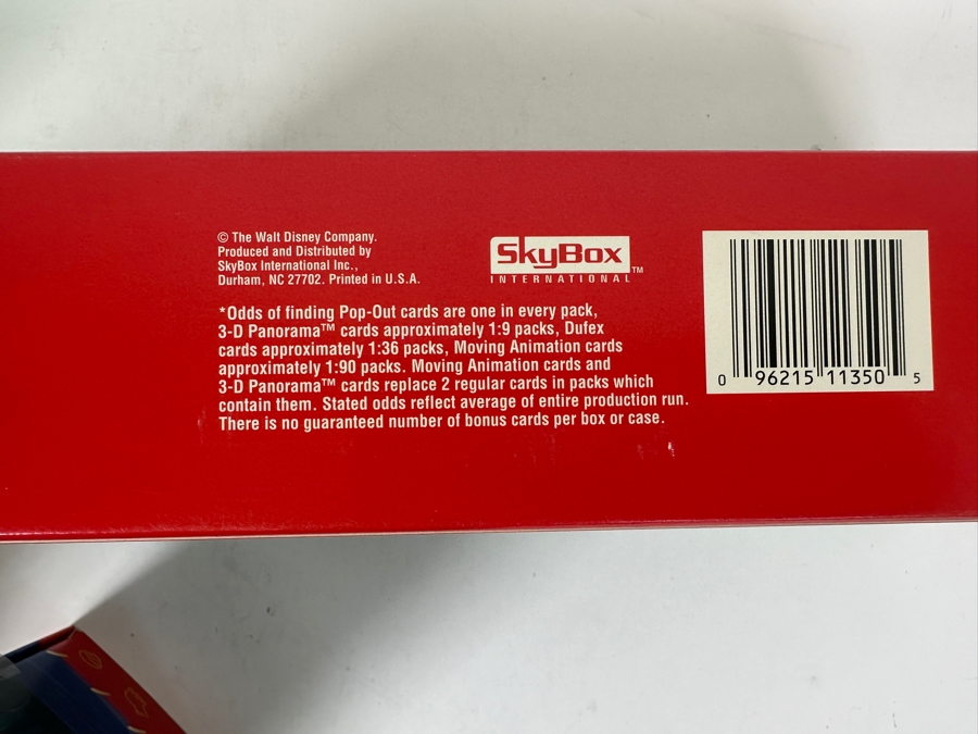 Framed Pocahontas Promotional Trading Cards With Front And Back Visible 15 X 20 And (7) Factory Sealed Pocahontas Promotional Card Sets (84 Unopened Packs) [Photo 10]