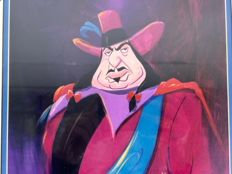 Signed Governor Ratcliffe And Percy From Pocahontas Print By Eric Robison 1995 Disney Gallery Special Artist Event Hand Signed Lower Right By Eric Robison 10 X 13 Framed 17.5 X 21.5 [Photo 3]