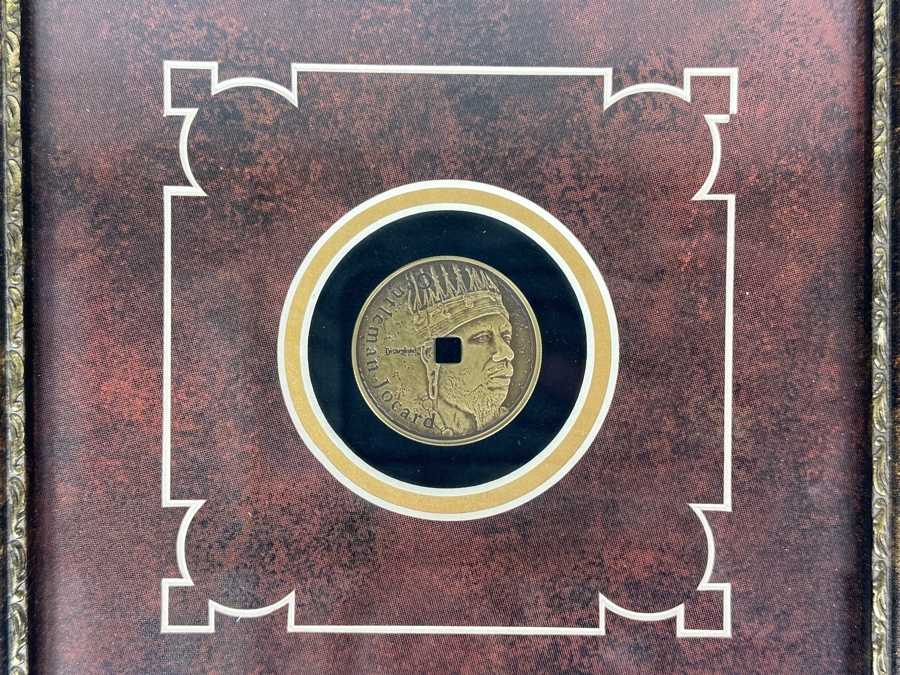 Framed Pirates Of The Caribbean Movie Coin From The 2007 At World's End Movie - Gentleman Jocard Character 9.5 X 9.5 [Photo 2]