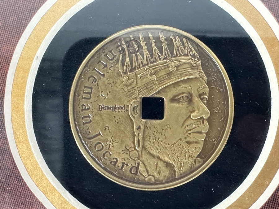 Framed Pirates Of The Caribbean Movie Coin From The 2007 At World's End Movie - Gentleman Jocard Character 9.5 X 9.5 [Photo 3]