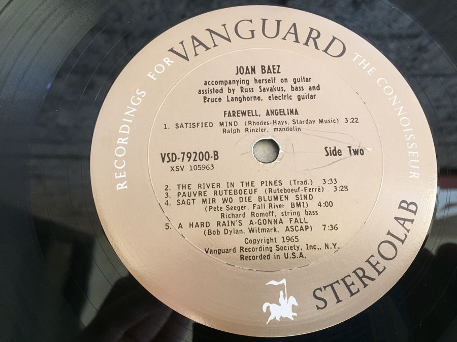 Joan Baez ‎- Farewell, Angelina - Vanguard ‎- VSD-79200 [Photo 6]