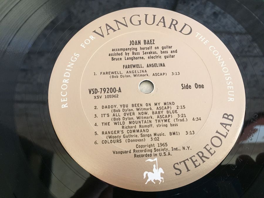 Joan Baez ‎- Farewell, Angelina - Vanguard ‎- VSD-79200 [Photo 4]