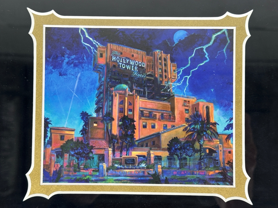 Tower Of Terror Art Print By Eric Robison 2004 Commemorating The Opening Of The Attraction At Disney's California Adventure 11 X 9 [Photo 2]