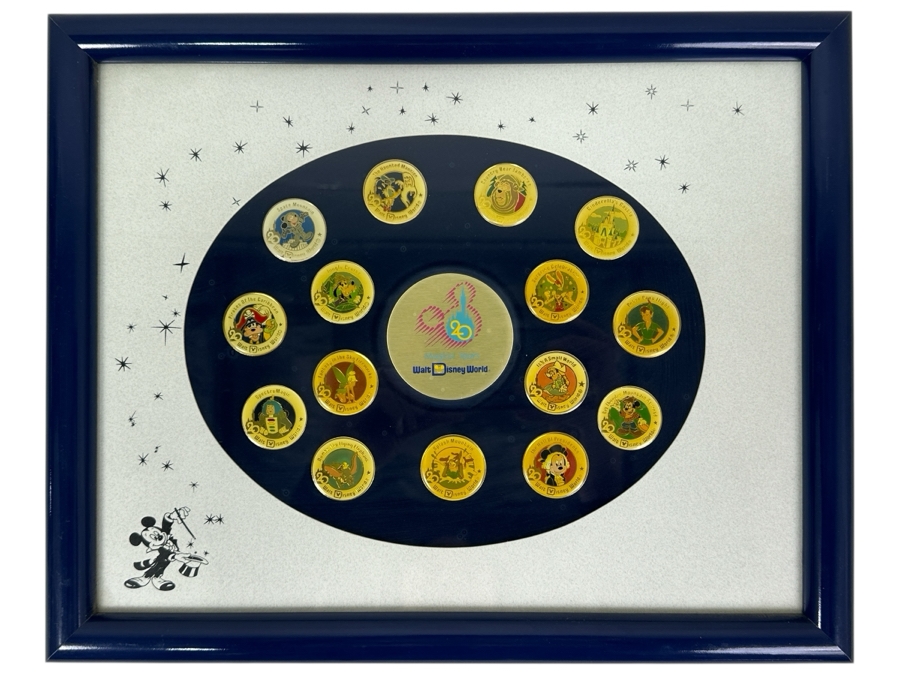 Walt Disney World Pin Set 1991 Commemorating The 20th Anniversary Of Walt Disney World 15 X 12