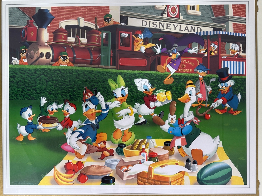 2001 Disneyana Convention Poster Held At Disneyland Hotel By Don Williams 20 X 16 Framed 28 X 32 [Photo 3]