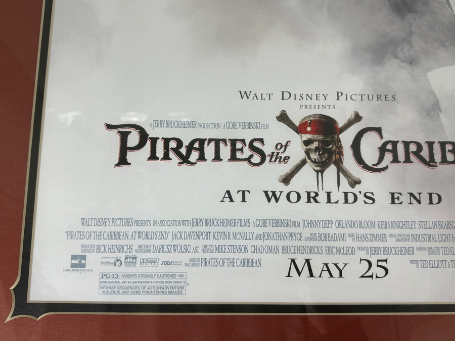 Pirates Of The Caribbean Movie Poster 2007 Framed 25 X 34 [Photo 6]