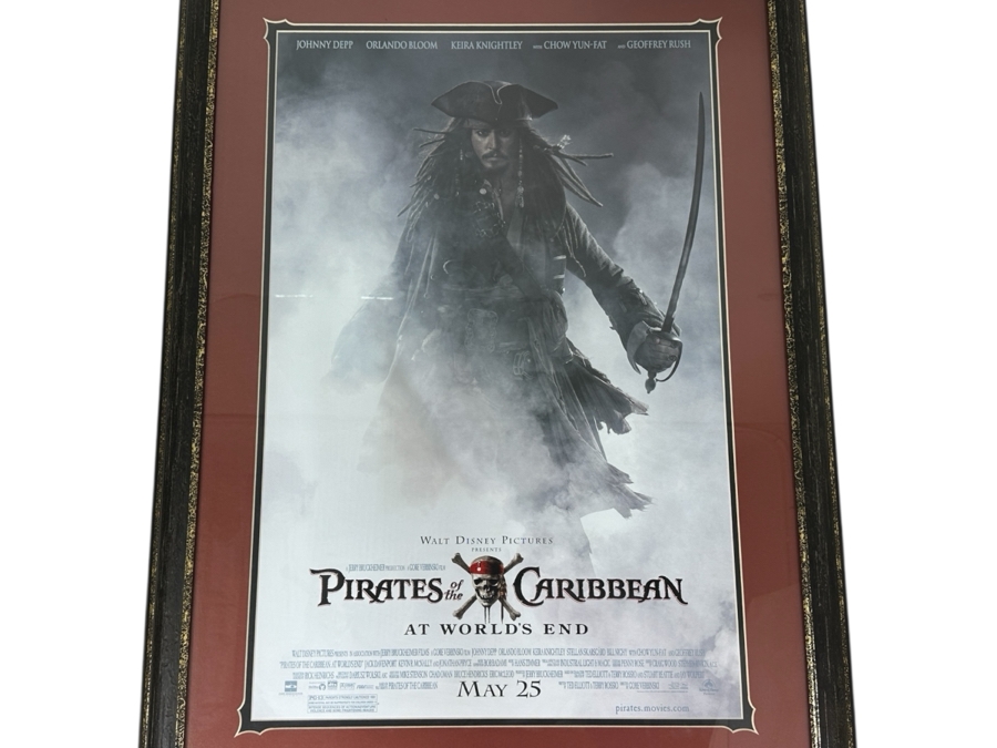 Pirates Of The Caribbean Movie Poster 2007 Framed 25 X 34 [Photo 3]