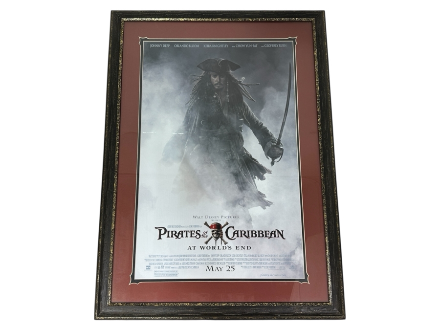Pirates Of The Caribbean Movie Poster 2007 Framed 25 X 34 [Photo 2]