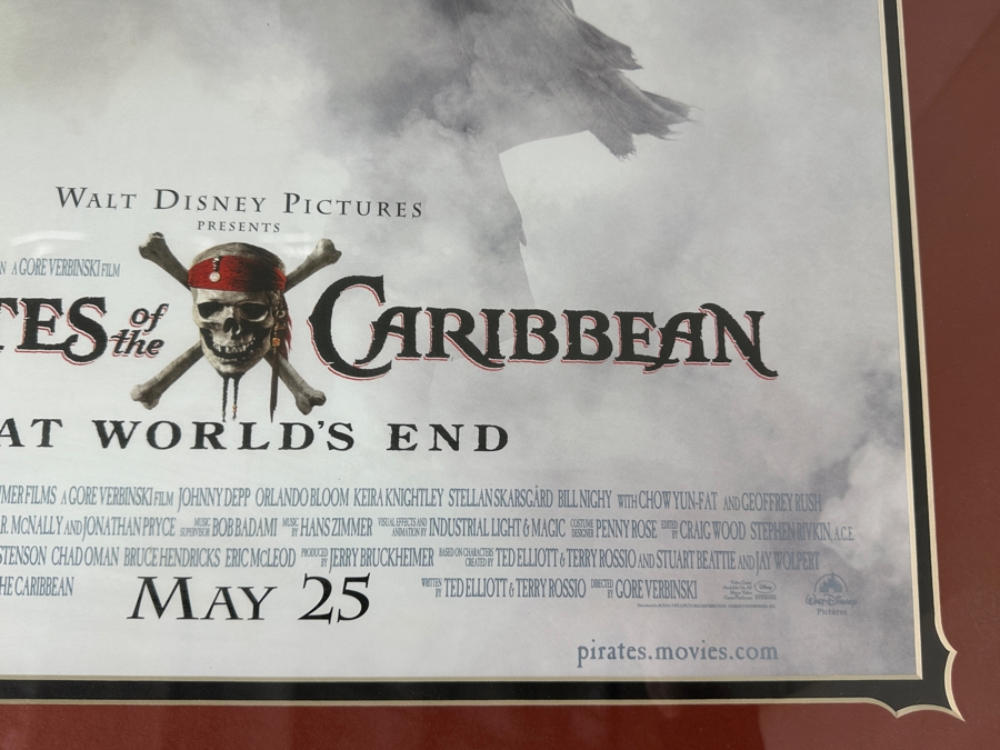 Pirates Of The Caribbean Movie Poster 2007 Framed 25 X 34 [Photo 7]