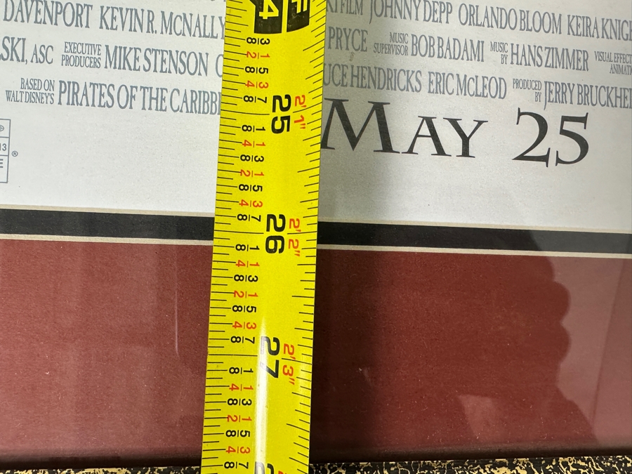 Pirates Of The Caribbean Movie Poster 2007 Framed 25 X 34 [Photo 9]