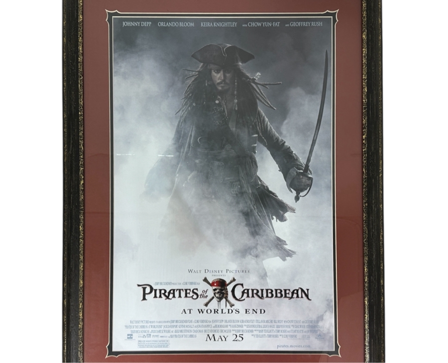 Pirates Of The Caribbean Movie Poster 2007 Framed 25 X 34