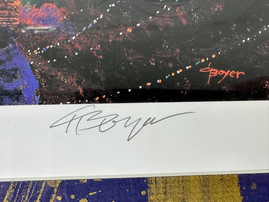 1997 Signed Light Magic Parade Litho By Charles Boyer Signed And Numbered 108 Of 300 17.5 X 16.5 Framed 28.5 X 27 [Photo 3]