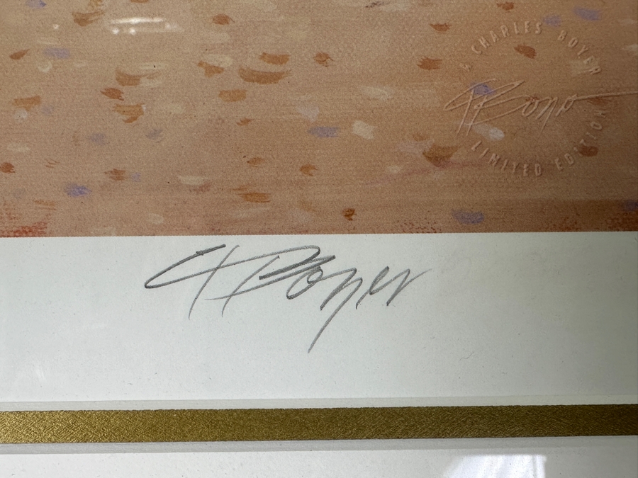 Signed Disneyland '45 Years Of Magic' Charles Boyer Print 2000 Signed Lower Right By Charles Boyer 19 X 22 Framed 29 X 31.5 [Photo 3]