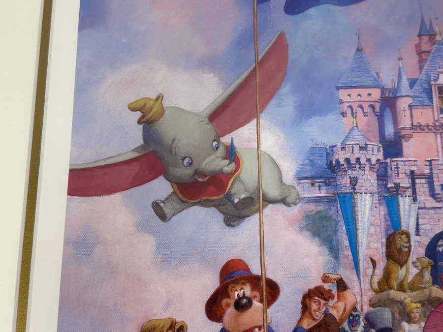 Signed Disneyland '45 Years Of Magic' Charles Boyer Print 2000 Signed Lower Right By Charles Boyer 19 X 22 Framed 29 X 31.5 [Photo 7]