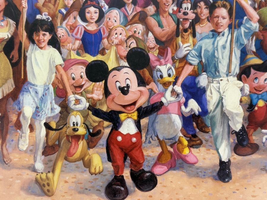 Signed Disneyland '45 Years Of Magic' Charles Boyer Print 2000 Signed Lower Right By Charles Boyer 19 X 22 Framed 29 X 31.5 [Photo 9]