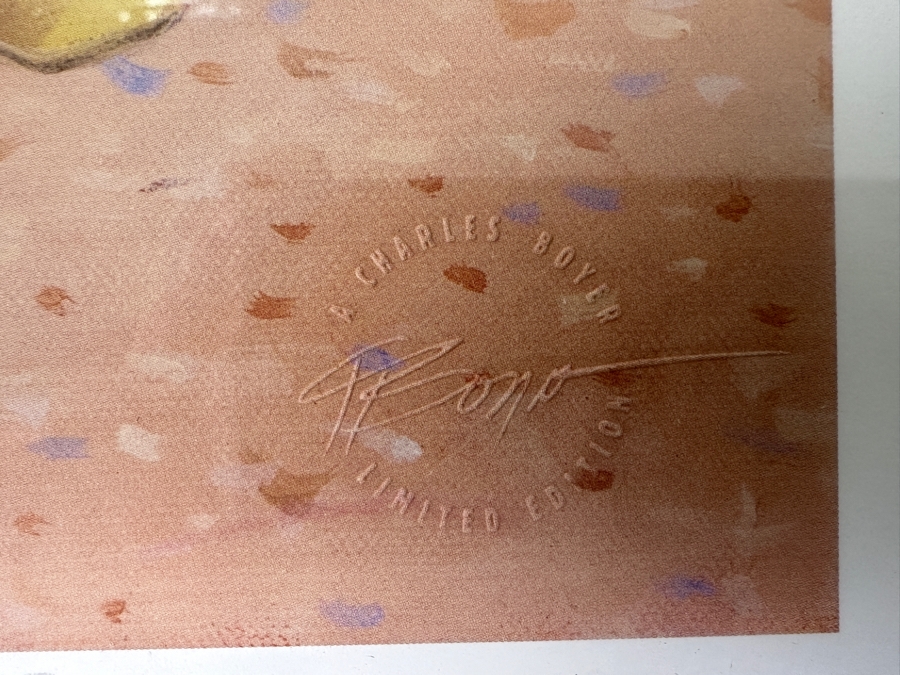 Signed Disneyland '45 Years Of Magic' Charles Boyer Print 2000 Signed Lower Right By Charles Boyer 19 X 22 Framed 29 X 31.5 [Photo 4]