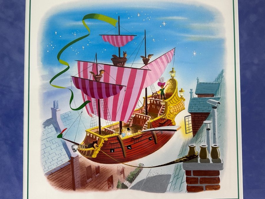 Peter Pan Storybook Print Art From The Children's Storybooks, Little Golden Book Framed 24 X 24 [Photo 3]