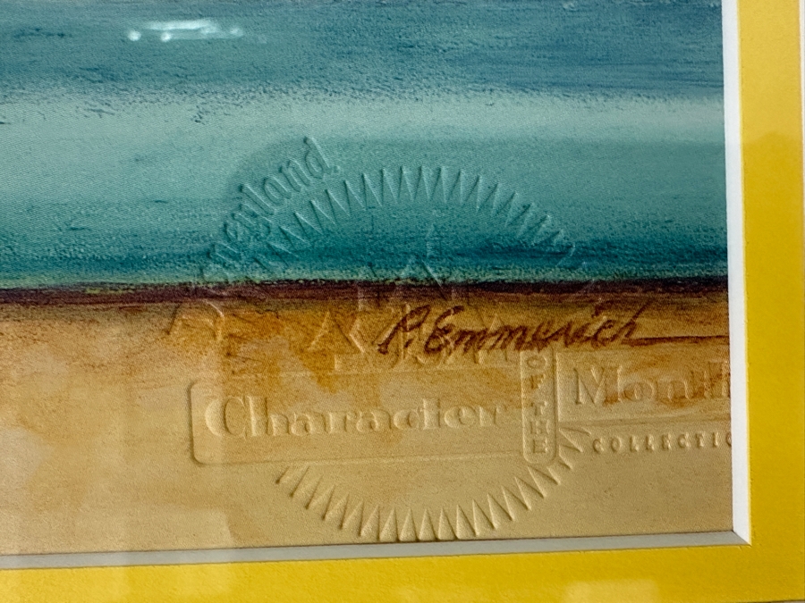 Goofy Lithograph By Peter Emmerick From The 2000 Disneyland Character Of The Month Series 14 X 18 Framed 22.5 X 27 [Photo 6]