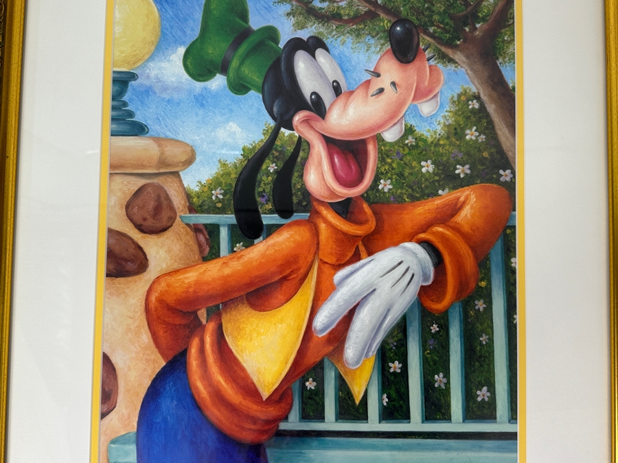 Goofy Lithograph By Peter Emmerick From The 2000 Disneyland Character Of The Month Series 14 X 18 Framed 22.5 X 27 [Photo 4]