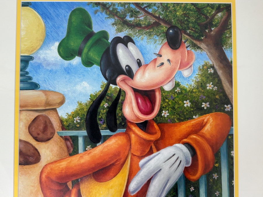 Goofy Lithograph By Peter Emmerick From The 2000 Disneyland Character Of The Month Series 14 X 18 Framed 22.5 X 27 [Photo 3]