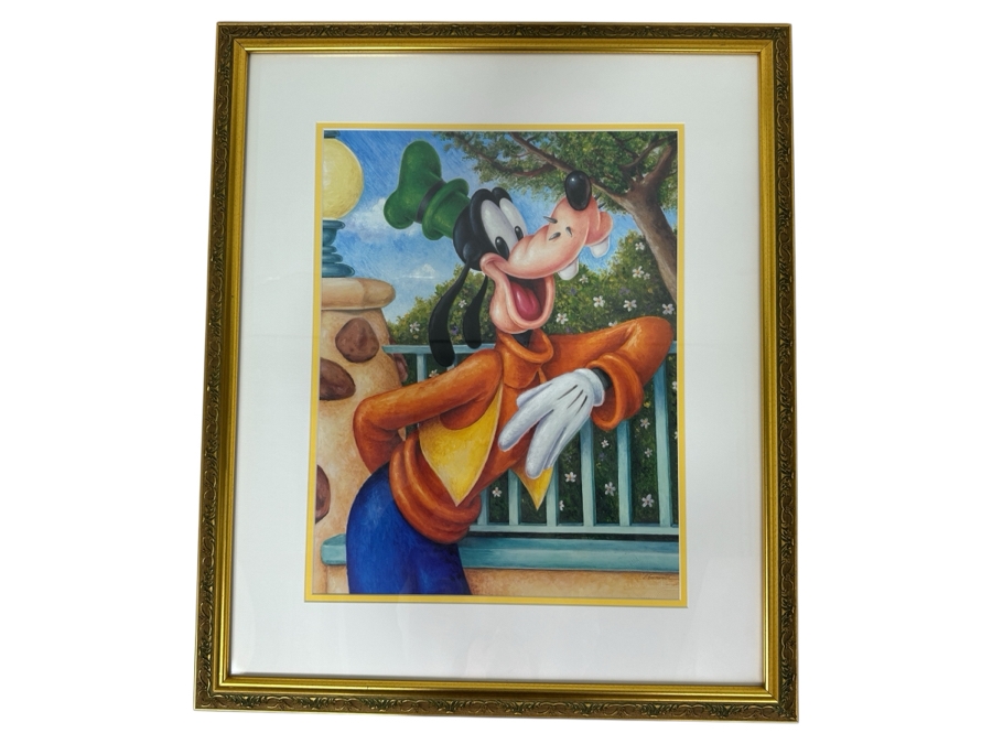 Goofy Lithograph By Peter Emmerick From The 2000 Disneyland Character Of The Month Series 14 X 18 Framed 22.5 X 27 [Photo 2]