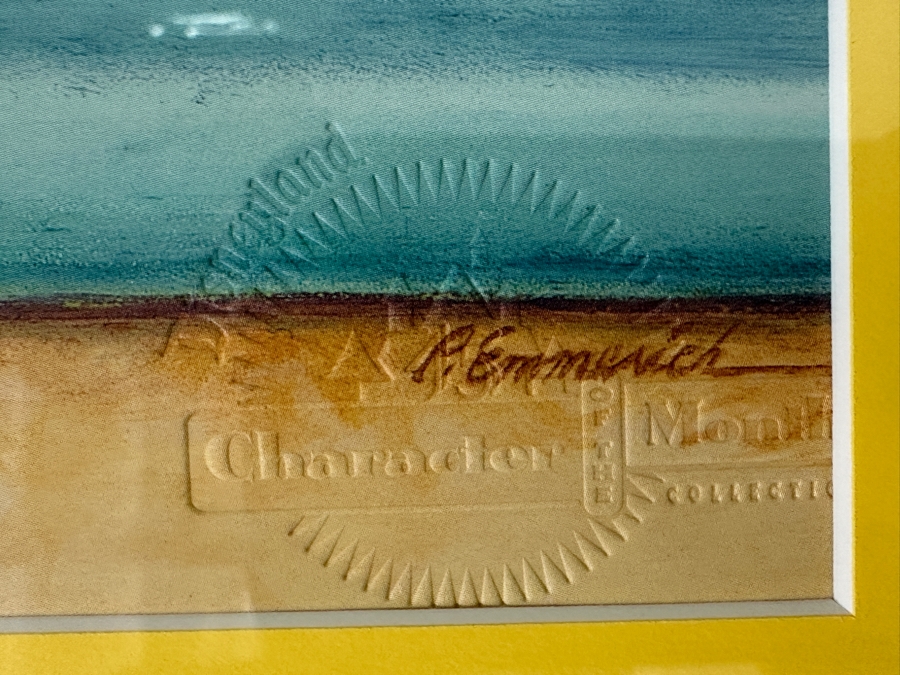 Goofy Lithograph By Peter Emmerick From The 2000 Disneyland Character Of The Month Series 14 X 18 Framed 22.5 X 27 [Photo 7]