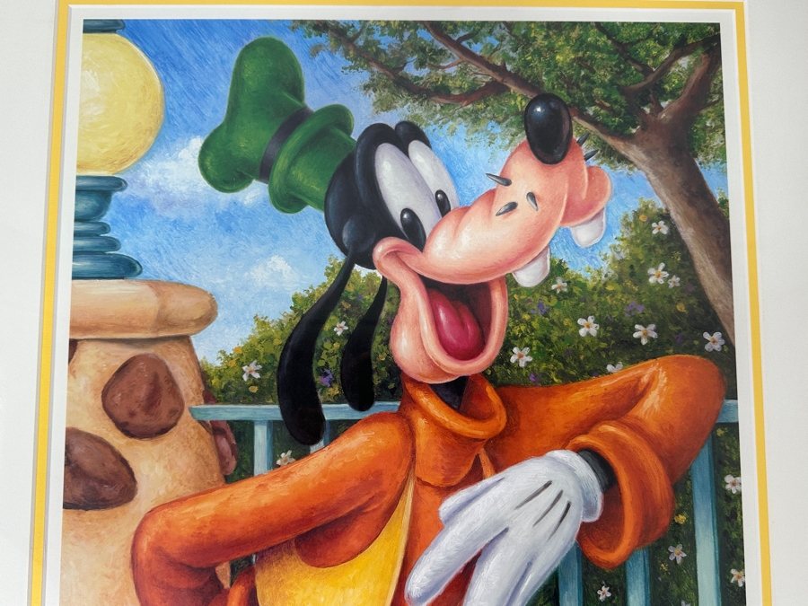 Goofy Lithograph By Peter Emmerick From The 2000 Disneyland Character Of The Month Series 14 X 18 Framed 22.5 X 27 [Photo 3]