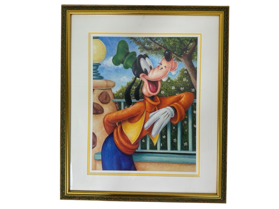 Goofy Lithograph By Peter Emmerick From The 2000 Disneyland Character Of The Month Series 14 X 18 Framed 22.5 X 27 [Photo 2]