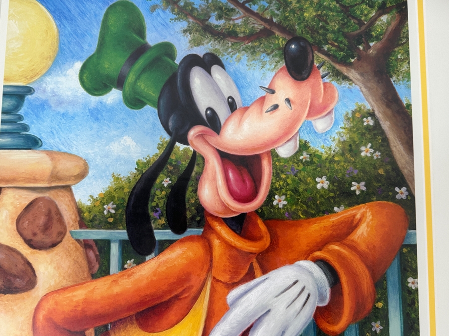 Goofy Lithograph By Peter Emmerick From The 2000 Disneyland Character Of The Month Series 14 X 18 Framed 22.5 X 27 [Photo 6]