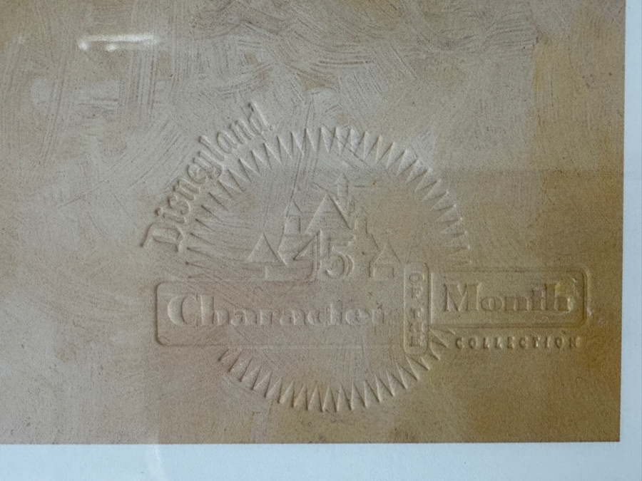 Mickey Mouse Lithograph By Peter Emmerick From The 2000 Disneyland Character Of The Month Series 14 X 19 Framed 22.5 X 27 [Photo 5]