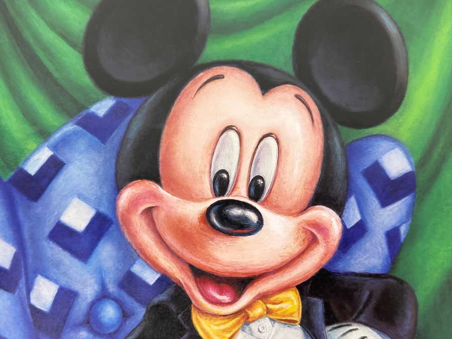 Mickey Mouse Lithograph By Peter Emmerick From The 2000 Disneyland Character Of The Month Series 14 X 19 Framed 22.5 X 27 [Photo 4]