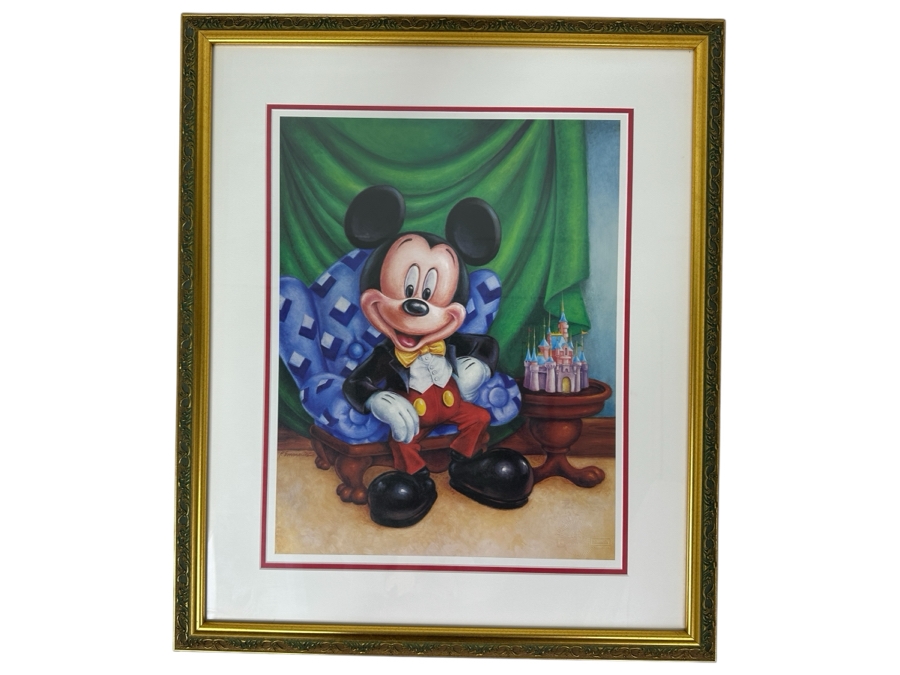 Mickey Mouse Lithograph By Peter Emmerick From The 2000 Disneyland Character Of The Month Series 14 X 19 Framed 22.5 X 27 [Photo 2]