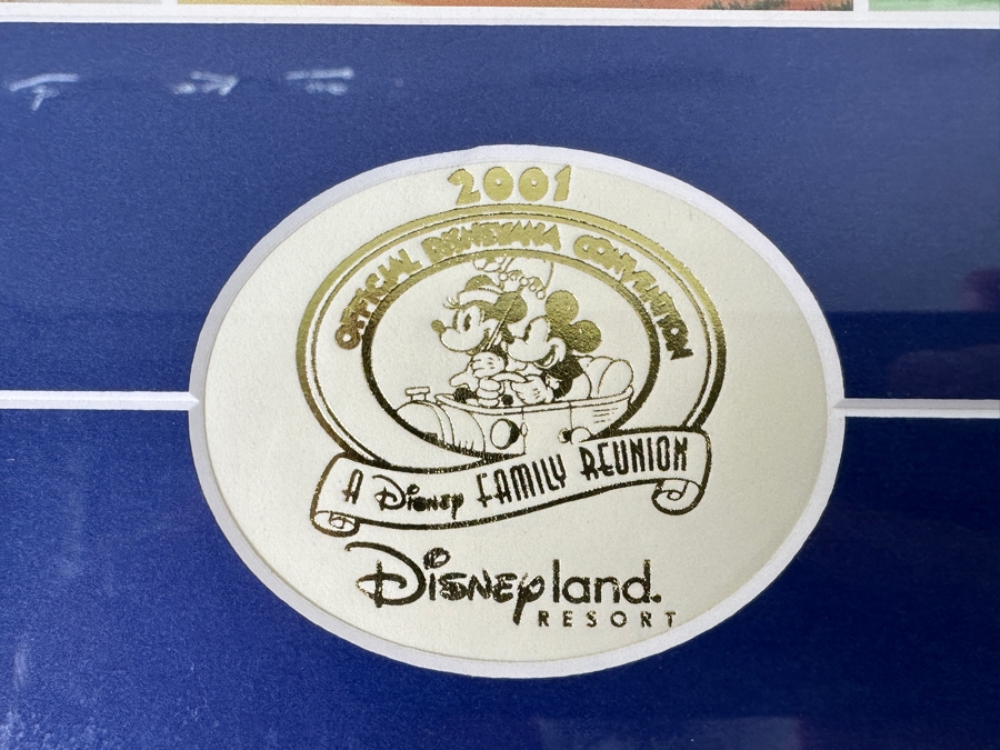 2001 Disneyana Convention Uncut Sheet Trading Cards Set With Front And Back Visible 14 X 19 Framed 23 X 29 [Photo 4]