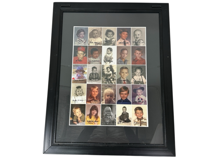 2001 Disneyana Convention Uncut Sheet Trading Cards Set With Front And Back Visible 14 X 19 Framed 23 X 29 [Photo 3]