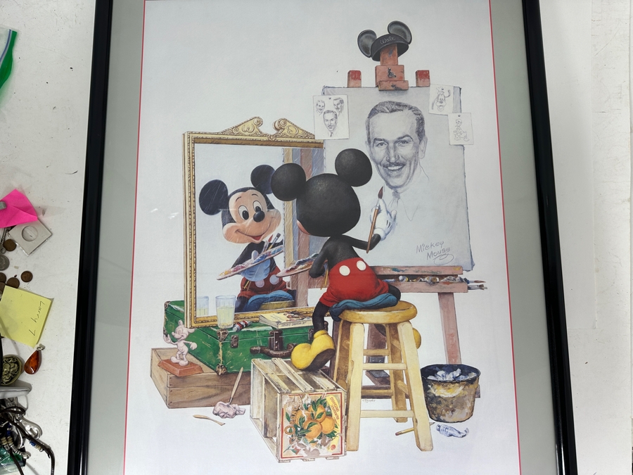 Mickey Mouse Triple Self Portrait Poster By Charles Boyer Disneyana Shop Poster Framed 25 X 35 [Photo 3]