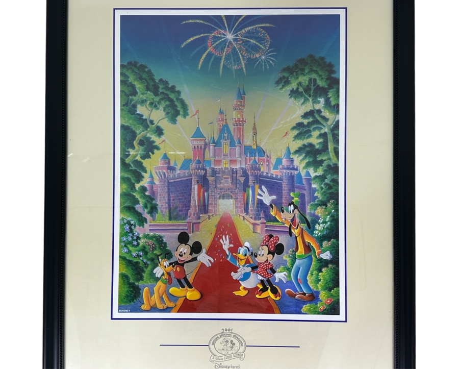 Disneyana Convention Poster - Convention Held At The Disneyland Hotel In 2001 17 X 22.5 Framed 26.5 X 32.5