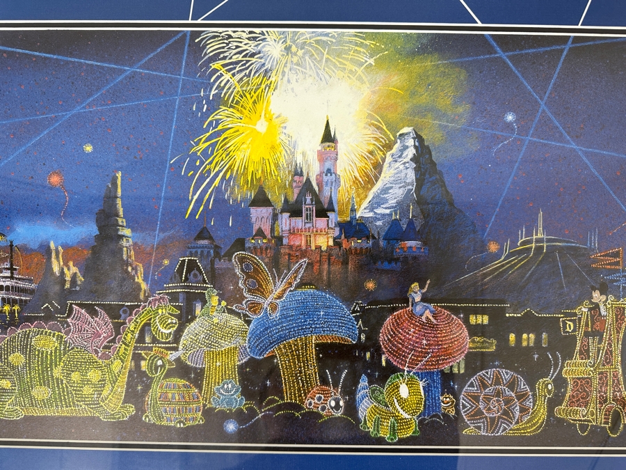 Signed Disneyland Main Street Electrical Parade By Charles Boyer 1996 Hand Signed By Charles Boyer Limited Edition Of 3,000 33 X 12 Framed 40.5 X 20 [Photo 2]