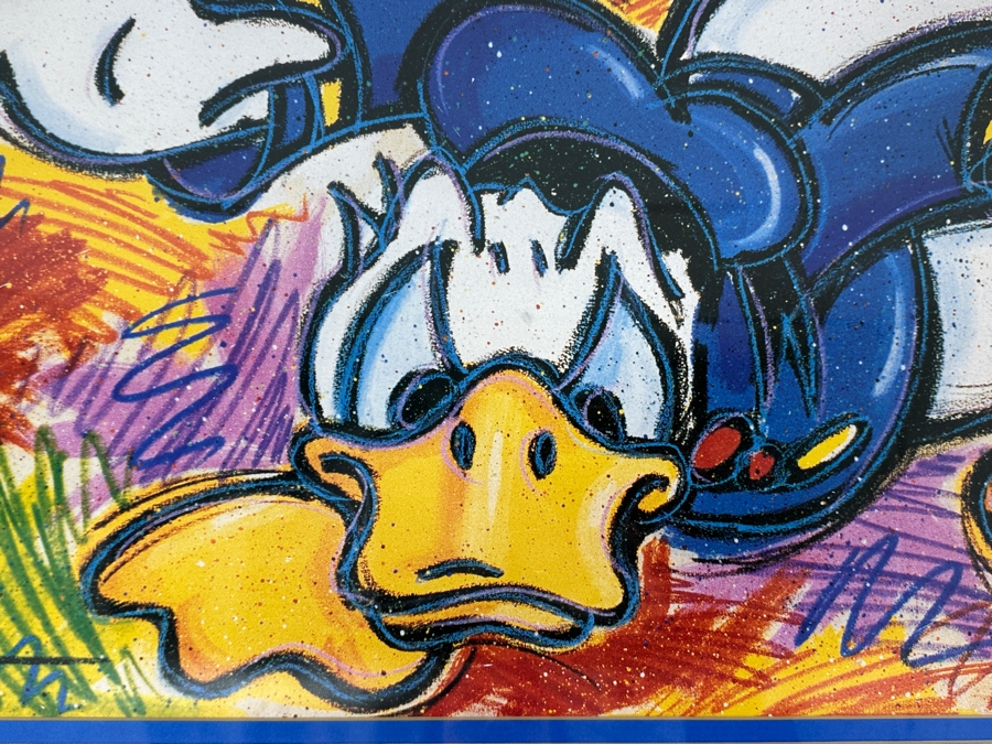 Donald Duck Poster By Dick Duerrstein Framed For Display At The Disneyland Hotel In 2001 25 X 14 Framed 34.5 X 24 [Photo 3]