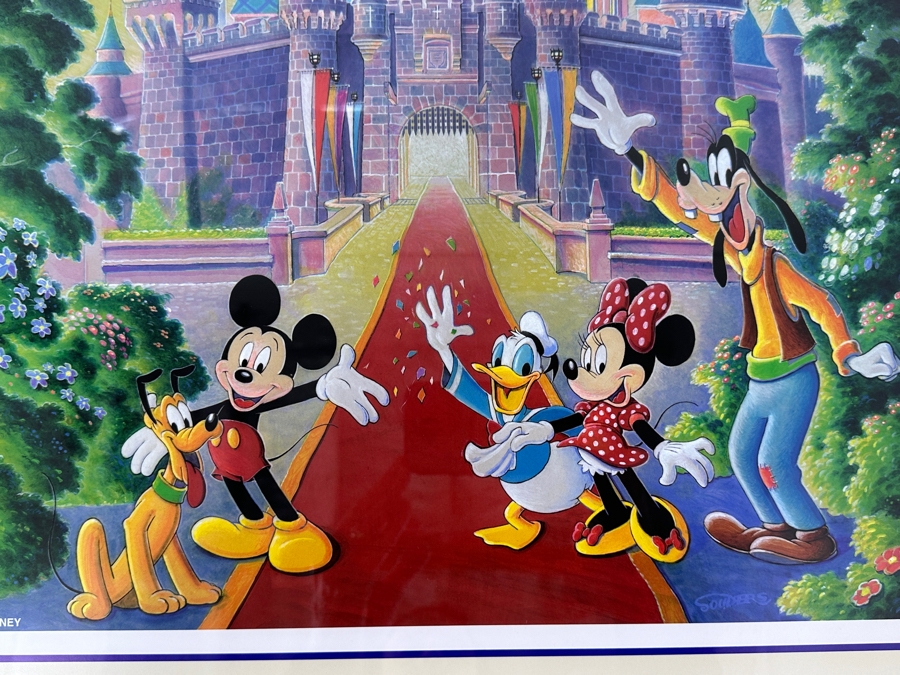 Signed Disneyana Convention Poster By Randy Souders 2001 Hand Signed By Randy Souders 17 X 22.5 Framed 26.5 X 32.5 [Photo 4]