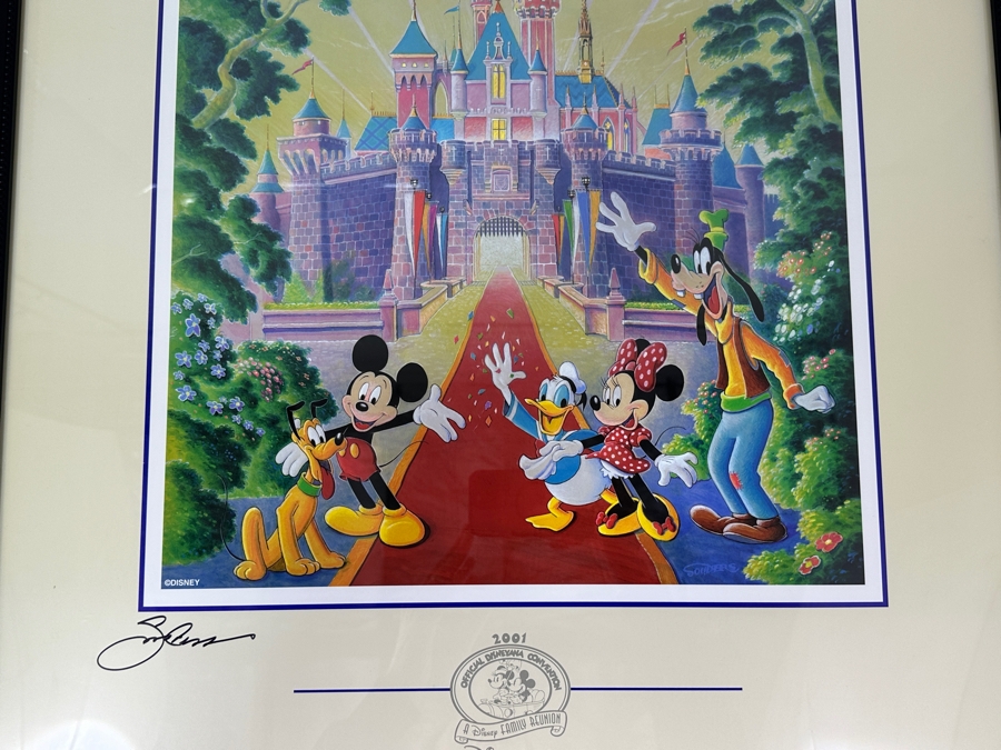 Signed Disneyana Convention Poster By Randy Souders 2001 Hand Signed By Randy Souders 17 X 22.5 Framed 26.5 X 32.5 [Photo 3]