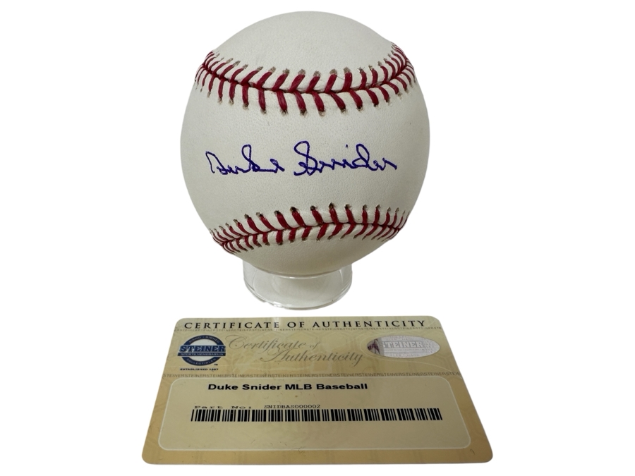 Signed Duke Snider Autographed MLB Baseball With Certificate Of Authenticity (COA)