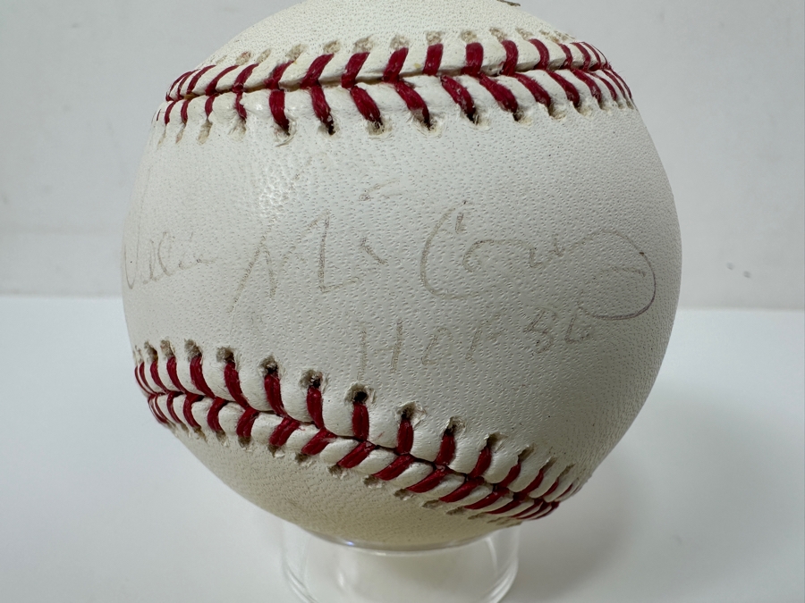 Signed Willie McCovey HOF Autographed MLB Baseball With Certificate Of Authenticity (COA) [Photo 3]
