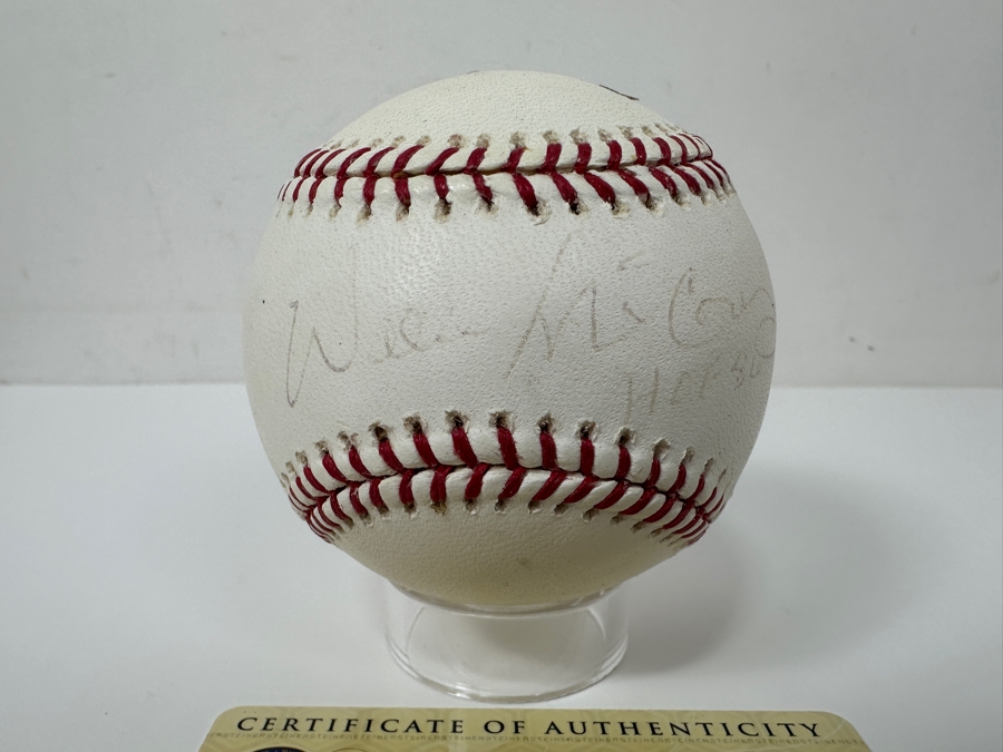 Signed Willie McCovey HOF Autographed MLB Baseball With Certificate Of Authenticity (COA) [Photo 2]