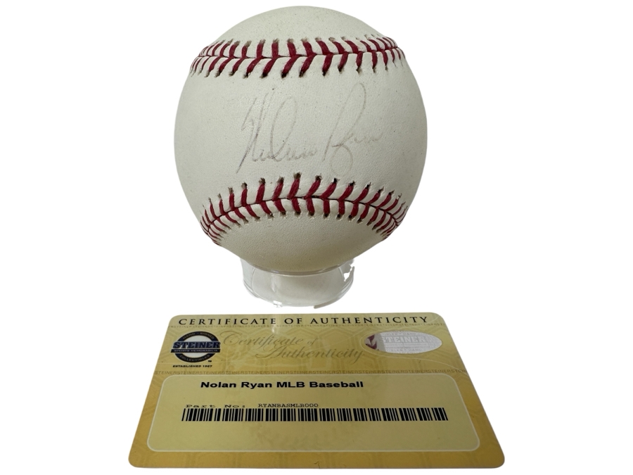 Signed Nolan Ryan Autographed MLB Baseball With Certificate Of Authenticity (COA)