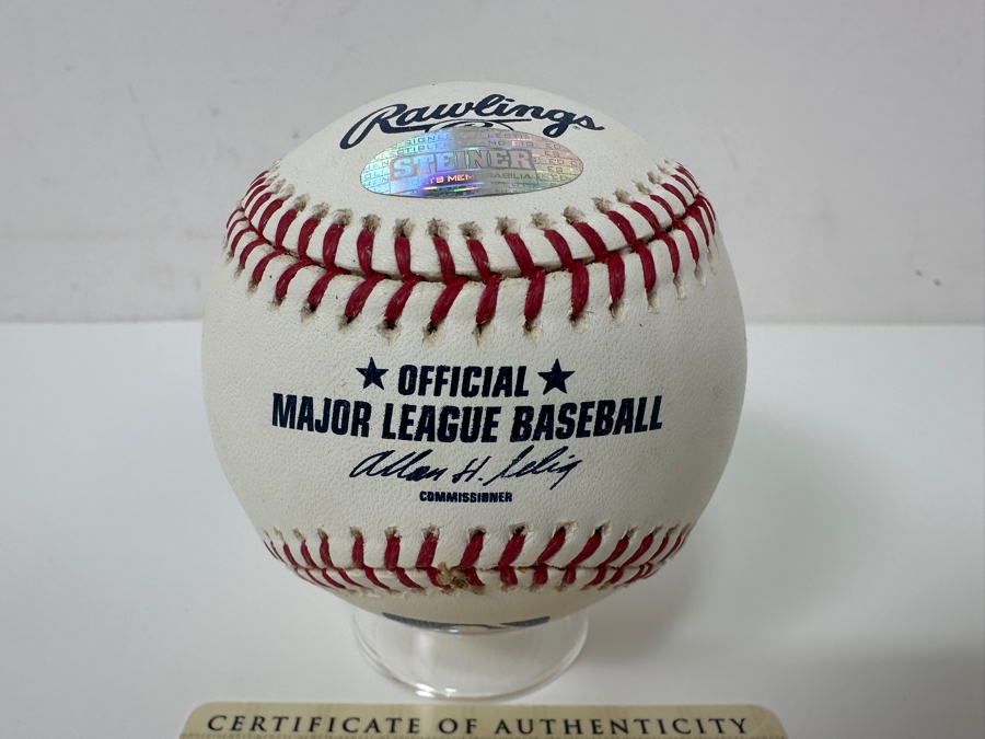 Signed Johnny Podres Autographed MLB Baseball With Certificate Of Authenticity (COA) [Photo 5]