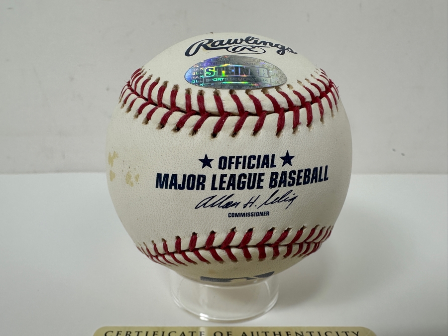 Signed Bob Feller HOF Autographed MLB Baseball With Certificate Of Authenticity (COA) [Photo 5]