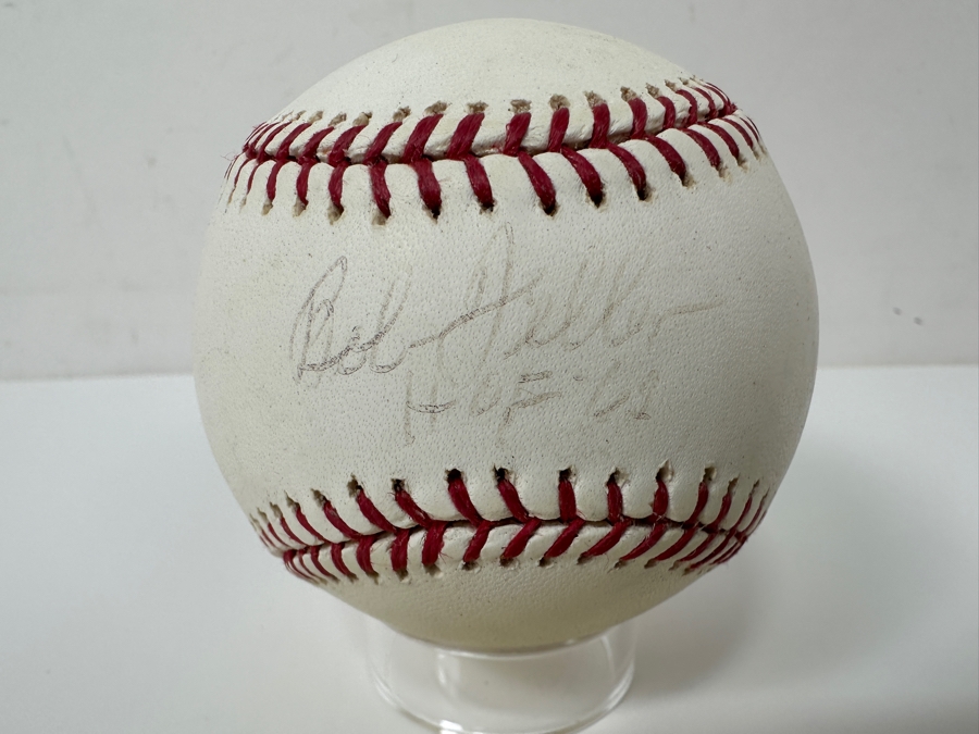 Signed Bob Feller HOF Autographed MLB Baseball With Certificate Of Authenticity (COA) [Photo 2]